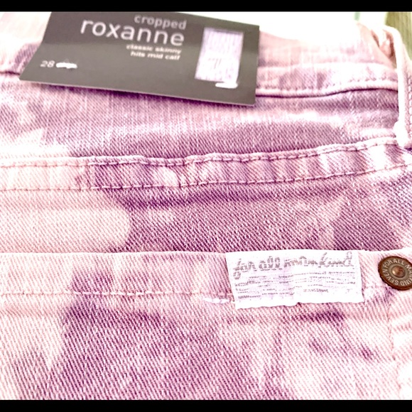 7 For All Mankind NWT Roxanne Crop Cloud Tie Dye - Picture 6 of 8